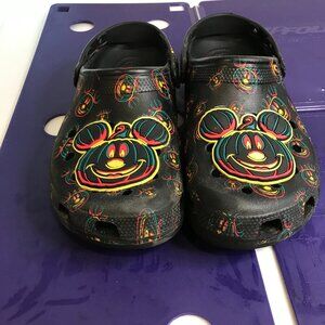 DISNEY PARK CROCS HALLOWEEN MICKEY MOUSE WOMENS SIZE 11  MALE 9